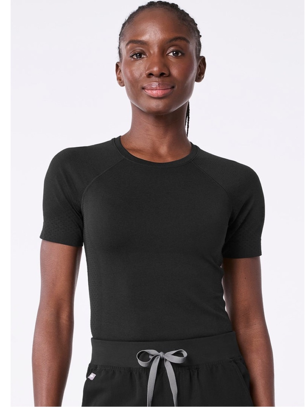 Figs Black Salta Short-Sleeve Underscrub • Medium